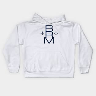 Boss Rush Media Letter Logo Vertical Blue Kids Hoodie